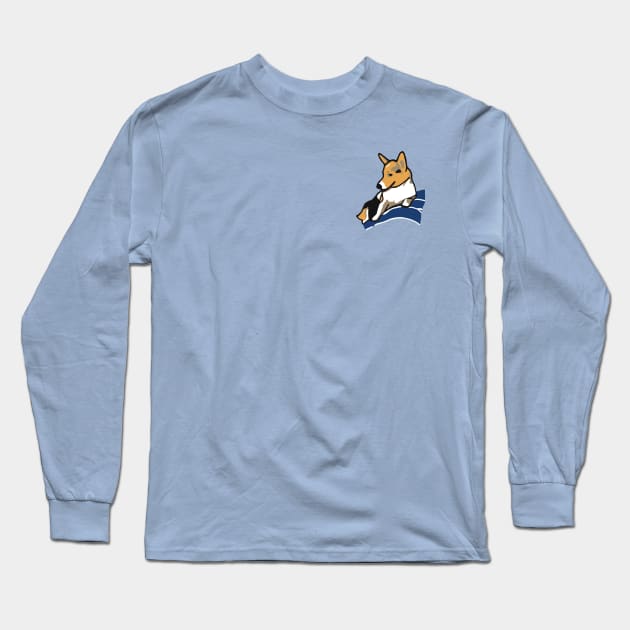 Pembroke welsh corgi (Chipp) Relaxing Long Sleeve T-Shirt by Chippy Wares